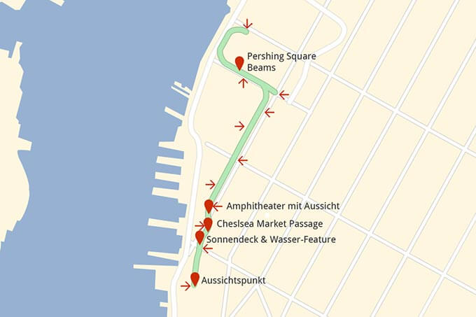 Karte vom High Line Park